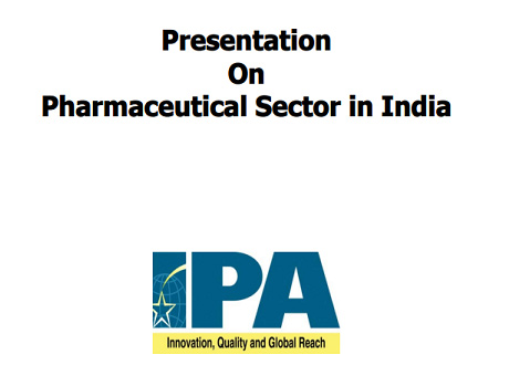 Presentation On Pharmaceutical Sector in India – Mumbai
